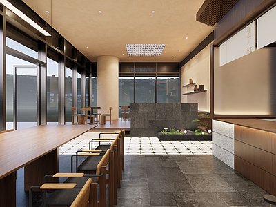 现代中古咖啡厅 糖水铺子 餐厅 餐饮
