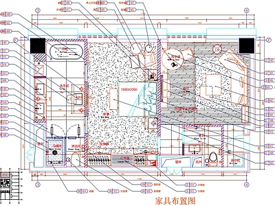 现代工装图库 客房 房间 客房平面图 房间平面布局 客房平面布置 施工图 工装图库
