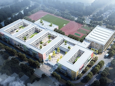 现代学校建筑 现代风格 中小学平面方案 校园规划平面 施工图
