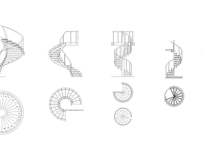 现代其他图库 螺旋梯 施工图