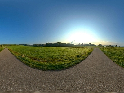 现代户外HDR 郊外户外 远景大HDR 田野户外风景 蓝天HDR