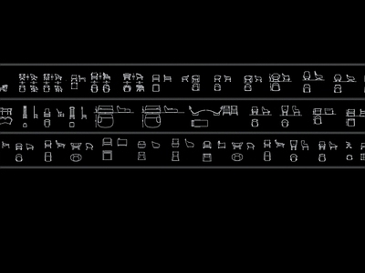 现代桌椅 餐厅 家具图 平立面 休闲椅 施工图