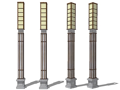 新中式景观灯 灯柱 高杆灯 照明