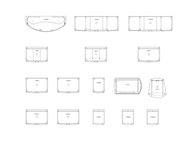 现代综合家具图库 储存 户外家具 露营 施工图