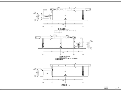 现代加油站 加油站站房 施工图