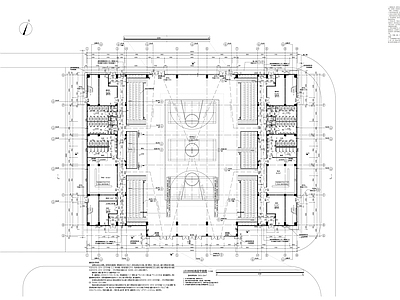 现代学校建筑 篮球馆 施工图