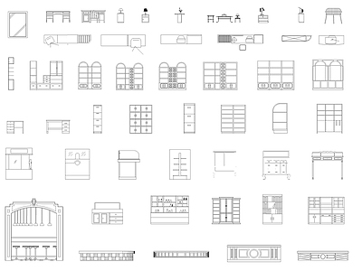 现代综合家具图库 家具辅助家具 户外家具 露营 施工图