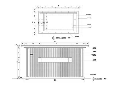 现代亭子 景观亭 施工图