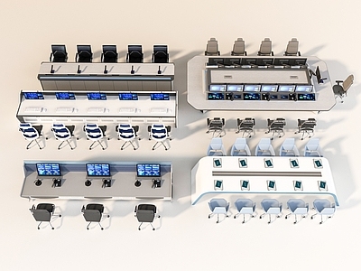 现代指挥中心 监控室 指挥中心 监控桌椅设备