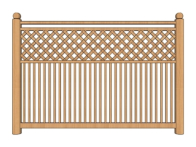 现代中式围栏护栏 防腐木栏杆 木围栏 木网格 实木栅栏