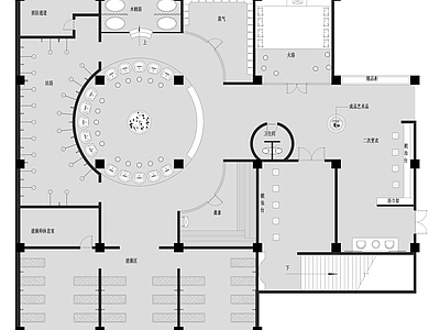 现代洗浴中心 洗浴中心 施工图