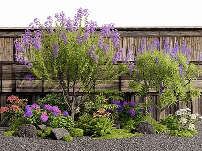 植物堆 紫荆花 紫薇树 花境 丁香花 花草