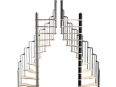 现代欧式楼梯 旋转 弧形 扶手