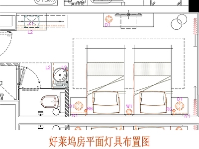 现代工装图库 客房 房间 客房平面图 房间平面布局 客房平面布置 施工图 工装图库