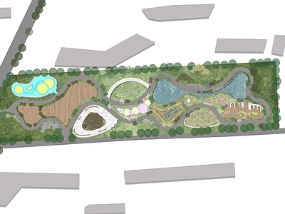 现代景观公园 五感花园 城市疗愈花园