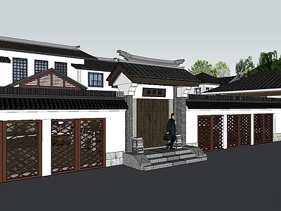 中式新中式景观公园 中式养生园 仙草园 养生园