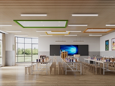 现代教室 现代美术教室 美术教室