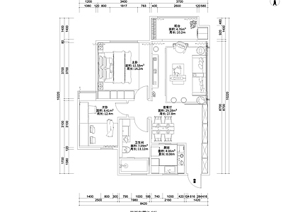 新中式客厅 新中式家装 施工图