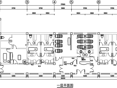 现代足浴店 足浴护理 施工图