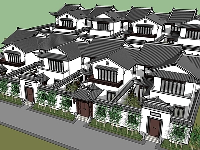 中式风格建筑 中式合院