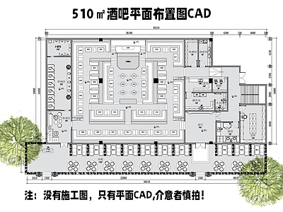 酒吧 酒吧平面图 施工图