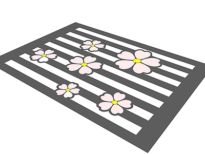 现代道路 樱花图案斑马线