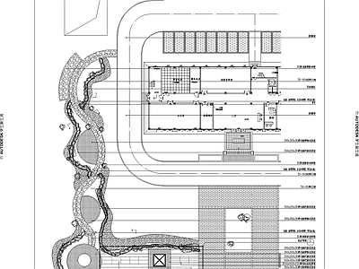 中式庭院 园 私家 中式四角 水中石板桥 绿地泵坑 施工图