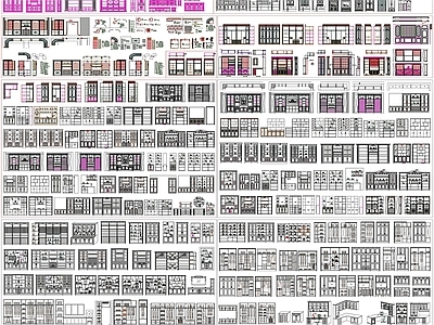 现代综合家具图库 酒柜 酒窖 装饰柜 书柜 施工图