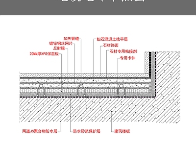 现代地面节点 地暖地坪节点图 施工图 地面节点