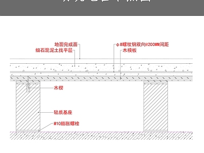 现代地面节点 砌筑地台节点图 施工图 地面节点
