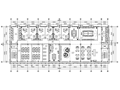 现代办公室 办公空间 员工会议办公区 研发区 施工图