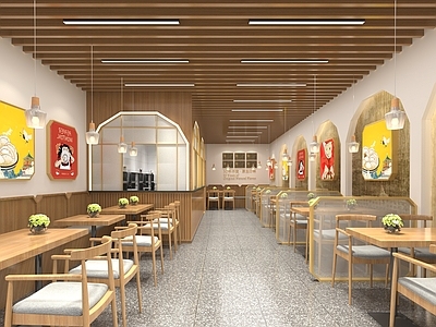 现代小吃快餐店 小吃快餐连锁店铺 潮流轻奢餐饮店铺 时尚小吃商场店铺 传统小吃抄手街铺 小吃快餐门头形象