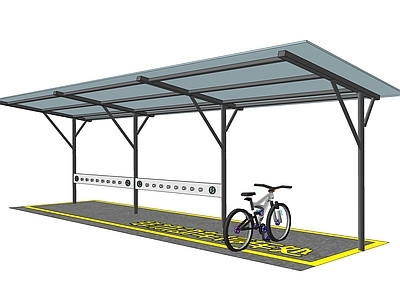 现代雨棚 非机动车停车棚 遮阳棚 可充电