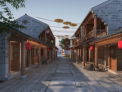 新中式中式古建 中式商业街 古街 古镇 网红打卡点
