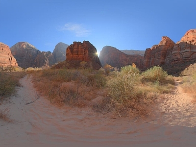 现代户外HDR 荒野谷风景