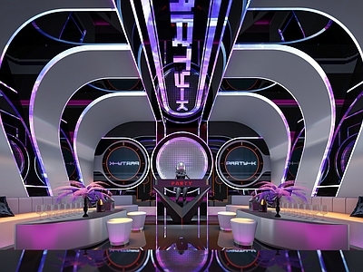 现代KTV 太空舱包房 科技风包房 大包房