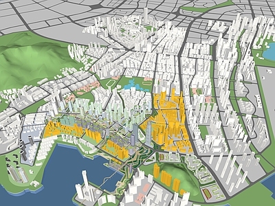 现代鸟瞰规划 产业园 住宅区 高新科技园区