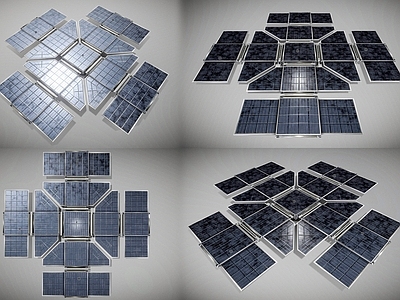 其他工业设备 太阳能站 智能太阳能板 科幻太阳能发电塔 电动折叠太阳能基 赛博朋克太阳能塔