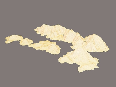 现代工业假山水景 假山 卡通山 卡通山体 卡通素材 Q版 卡通形象 动画场景