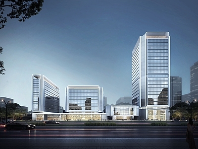 现代产业园建筑 产业园 办公楼 总部办公 施工图