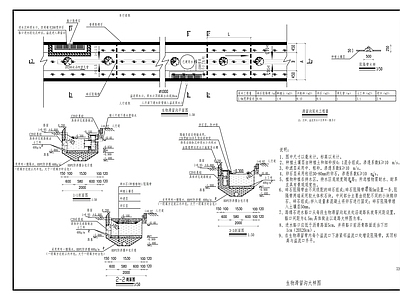 现代其他节点详图 生物滞留沟大样图 施工图