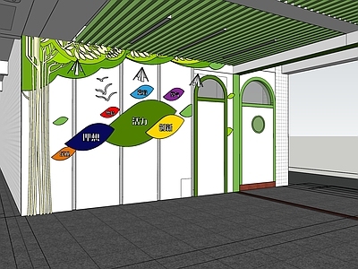 现代其他学校空间 理念文化墙 文化墙