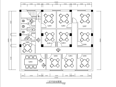 现代棋牌室 休息麻将室平面图 设计平面图 施工图