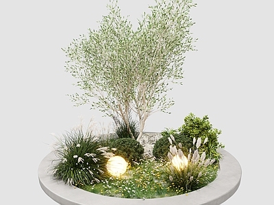 植物堆 植物 小品 灯具