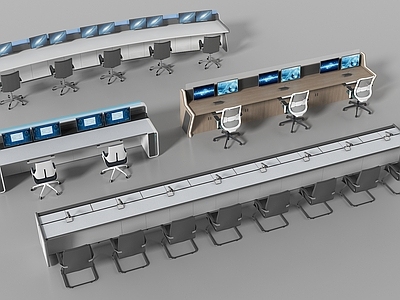 现代办公桌椅 现代监控室桌椅 调度室桌椅 指挥室桌椅