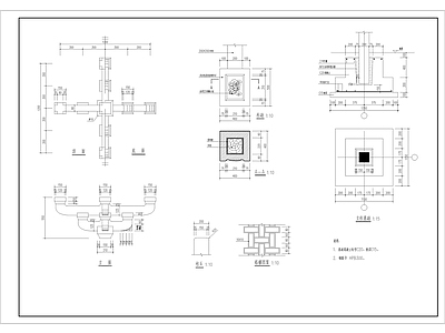 现代中式庭院 斗拱景架 景观架子 打卡点 施工图