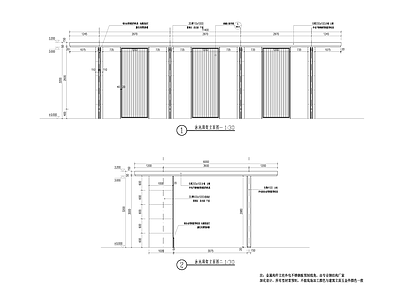 现代廊架 廊架 施工图