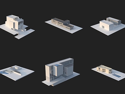 现代其他商业建筑 建筑组合