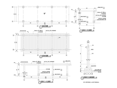 现代廊架 架 施工图