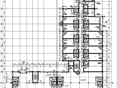 现代办公楼建筑 L型办公楼建施图 施工图
